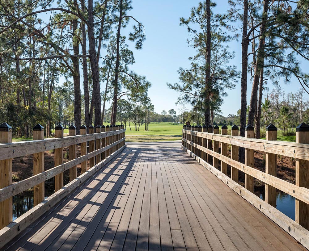 MoistureShield composite decking bridge.