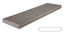 MoistureShield's Vantage composite decking grooved 1x6 square board.