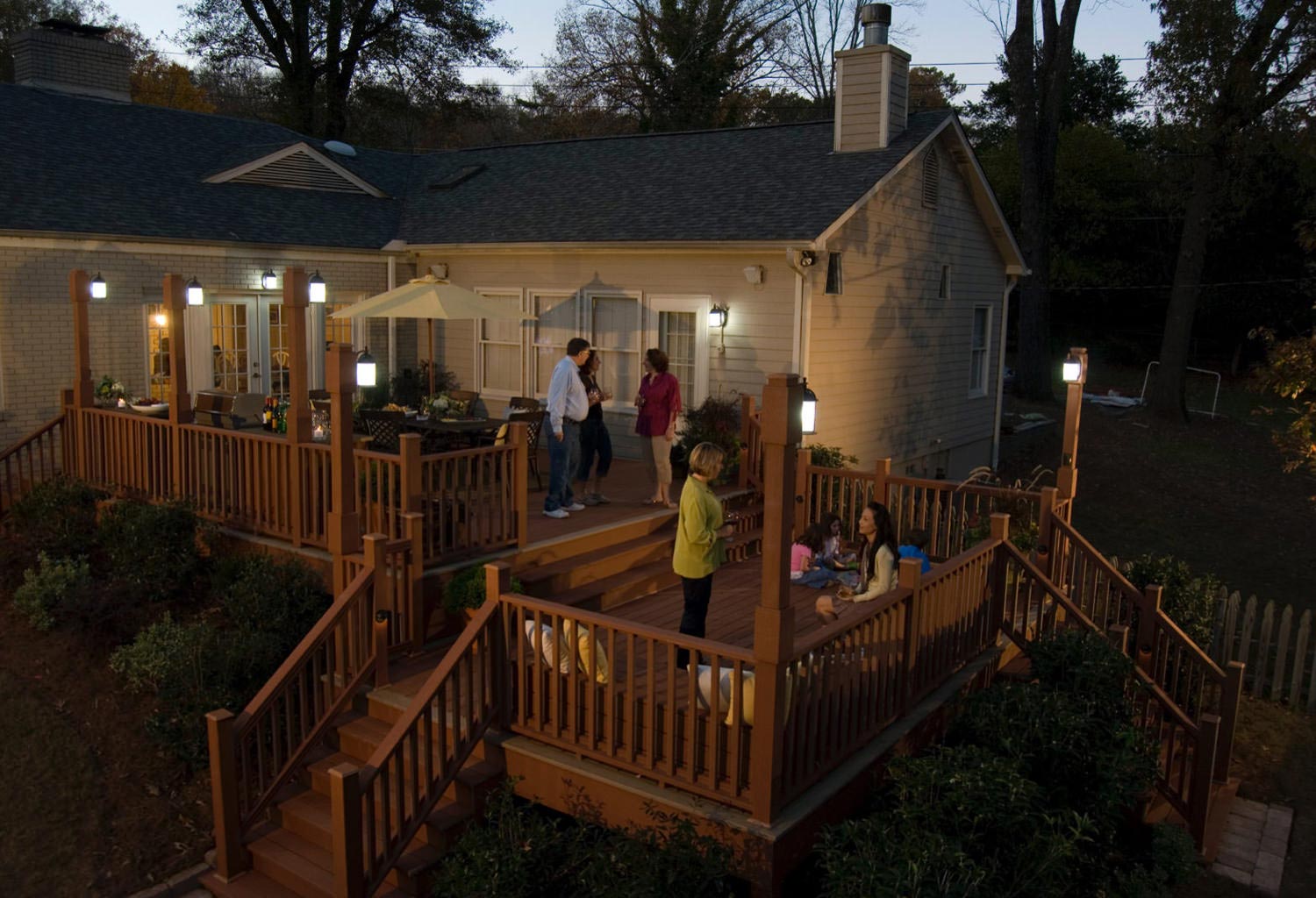 People on outdoor deck