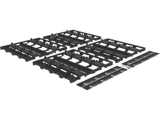 InstaDeck-panels Complete InstaDeck panels in black.